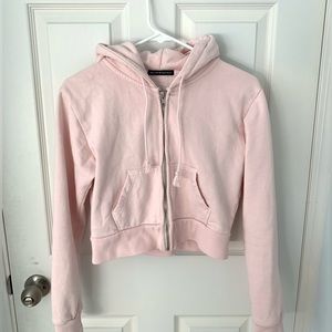 Brandy pink cropped hoodie